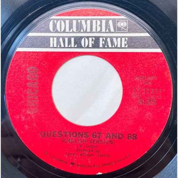 Chicago Beginnings / Questions 67 and 68 Vinyl 45 Rock 45 Columbia Hall Of Fame - Picture 2 of 6